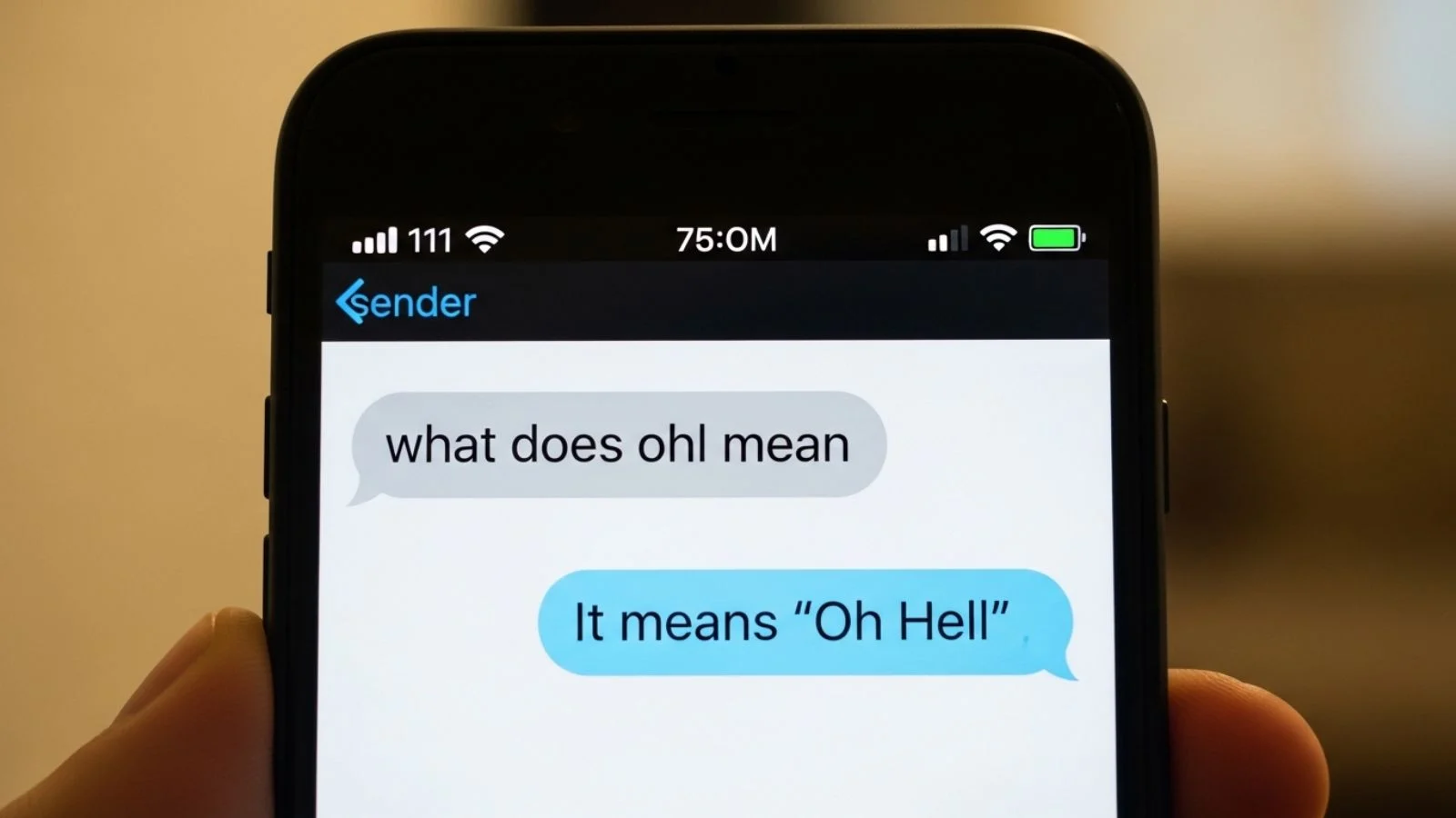 what does ohl mean in text