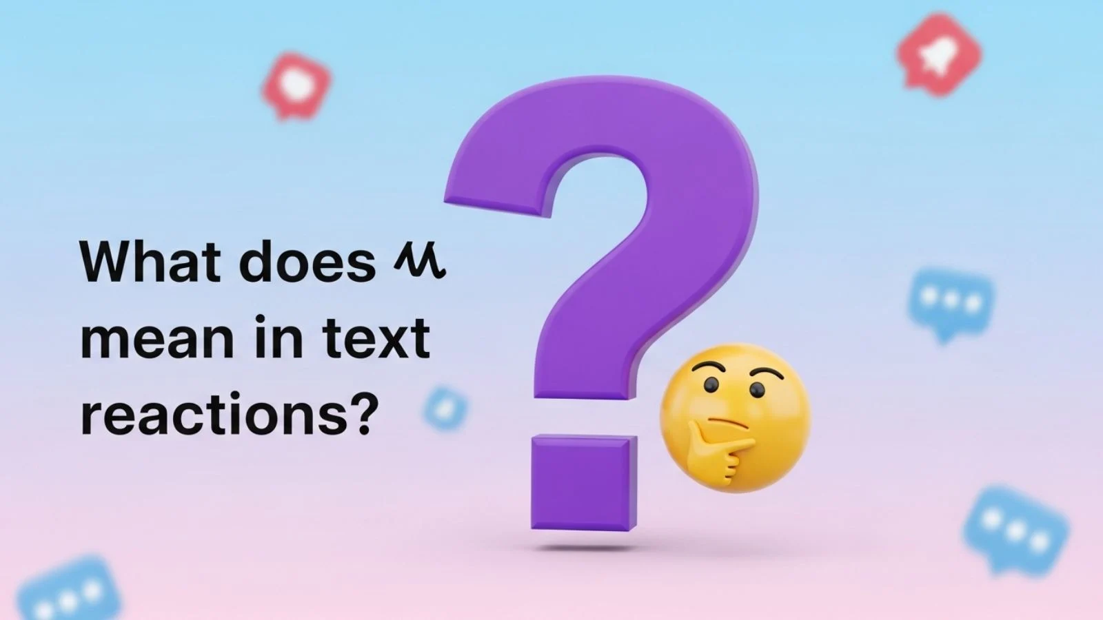 what does mean in text reaction