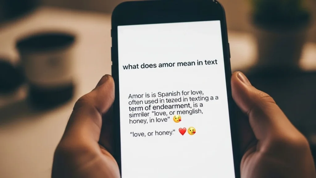 what does amor mean in text