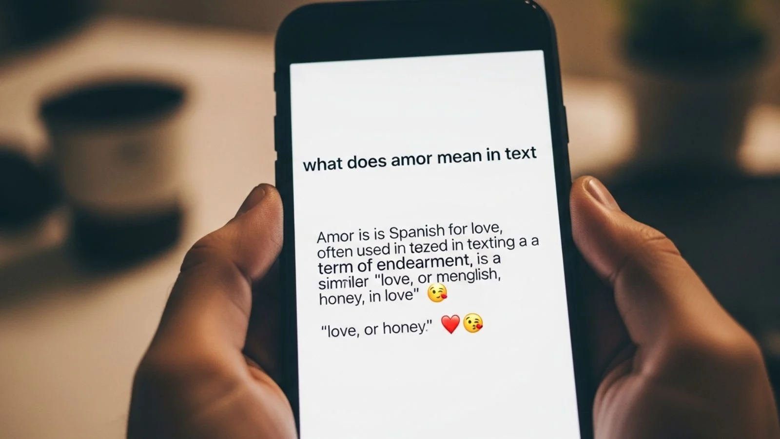 what does amor mean in text