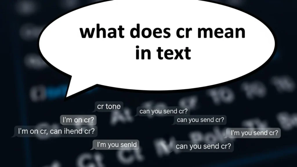 what does cr mean in text