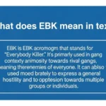 what does ebk mean in text