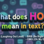 what does hod mean in text