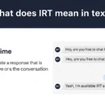 what does irt mean in text