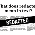 what does redacted mean in text