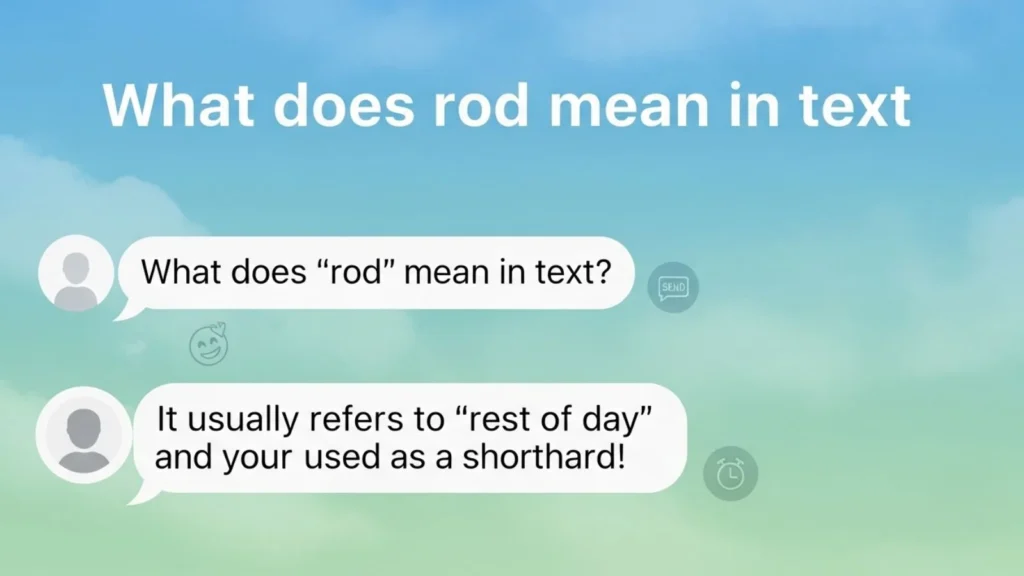 what does rod mean in text