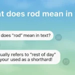 what does rod mean in text