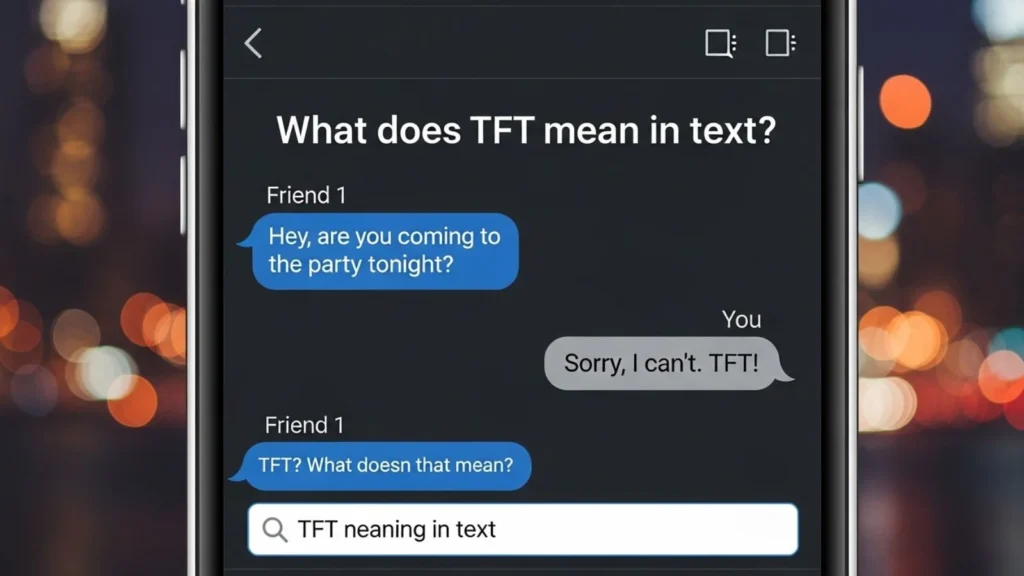 what does tft mean in text