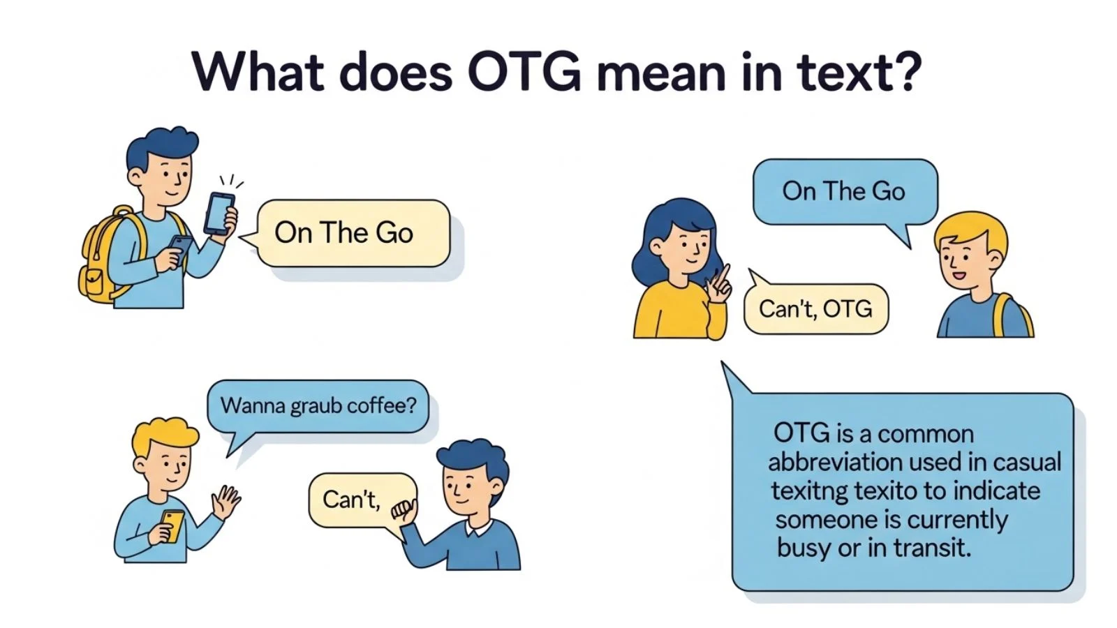 what dose otg mean in text