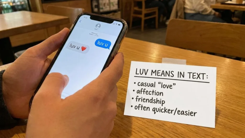 luv mean in text