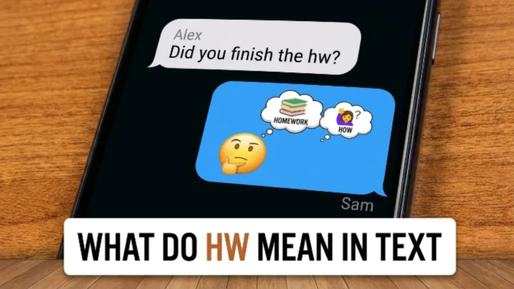 what do hw mean in text