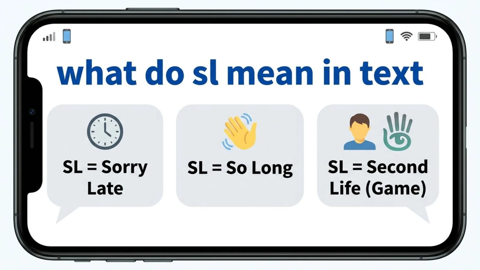 what do sl mean in text
