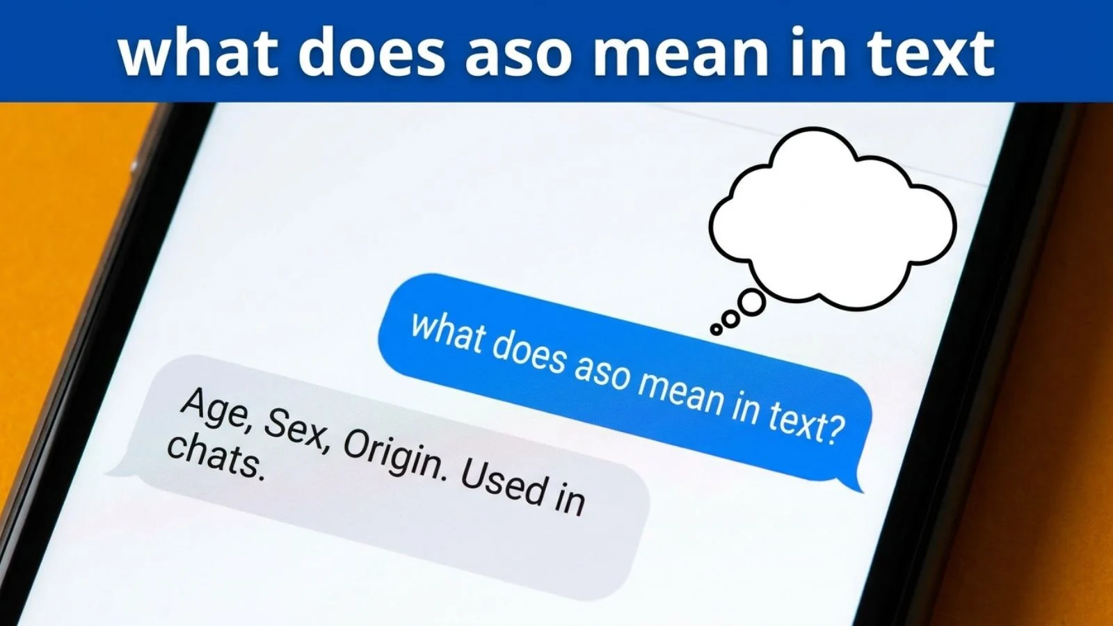 what does aso mean in text