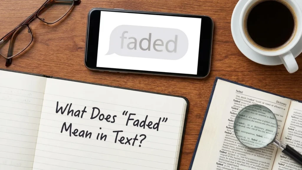 what does faded mean in text