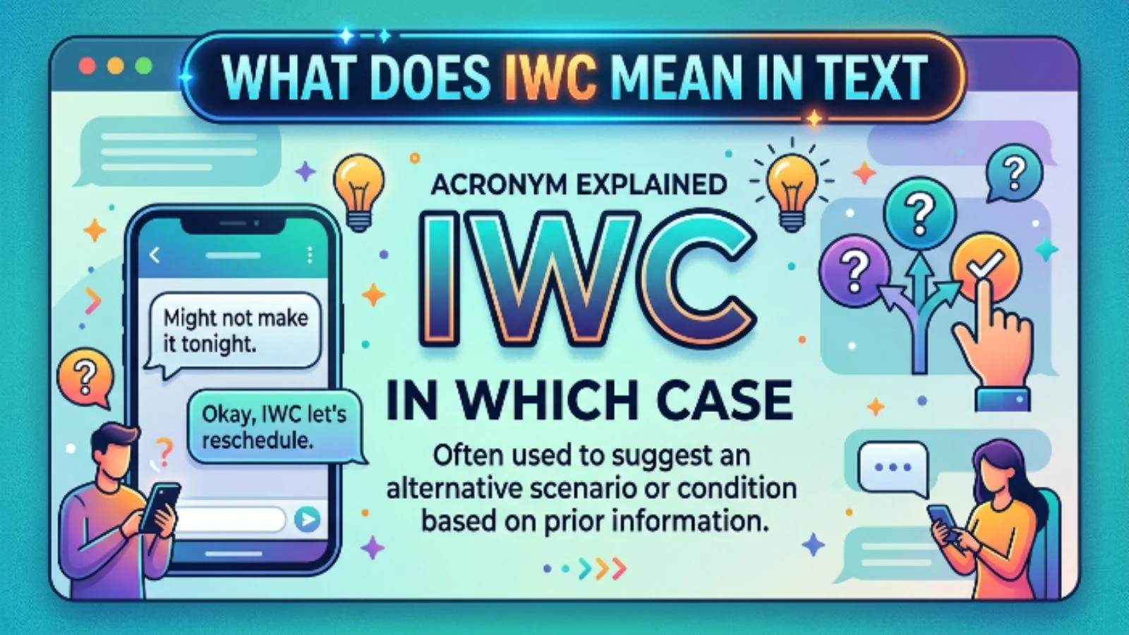 what does iwc mean in text