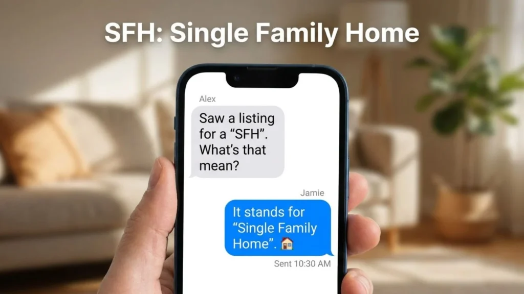 what does sfh mean in text