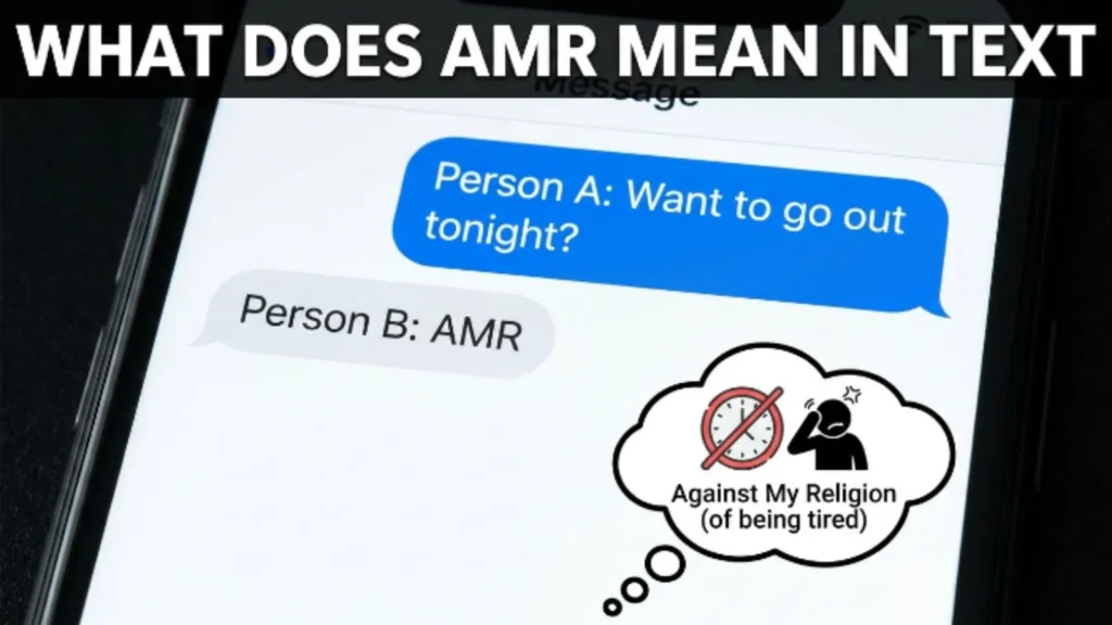 what does amr mean in text