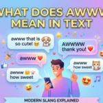 what does awww mean in text
