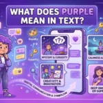 what does purple mean in text