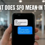 what does sfo mean in text