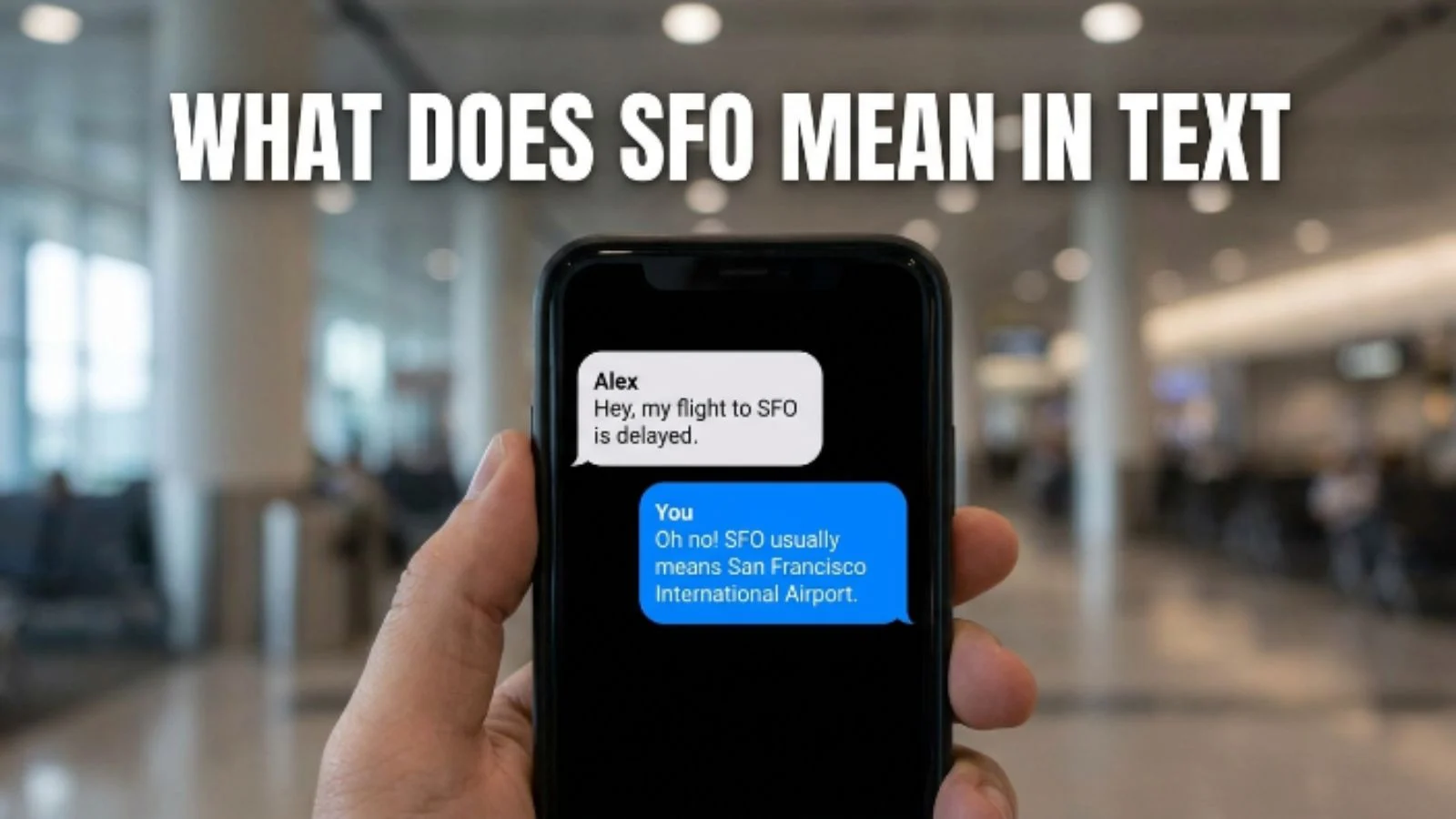 what does sfo mean in text