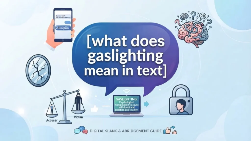 what does gaslighting mean in text