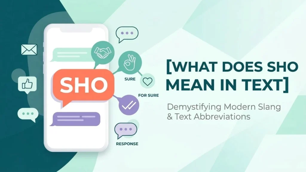 what does sho mean in text